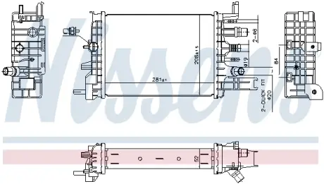 Радіатор пічки nissens 607033