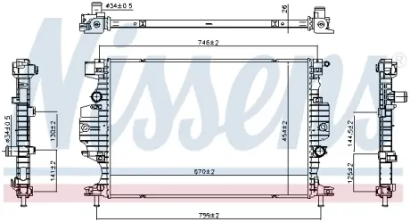 Радіатор інтеркулера Nissens 607230
