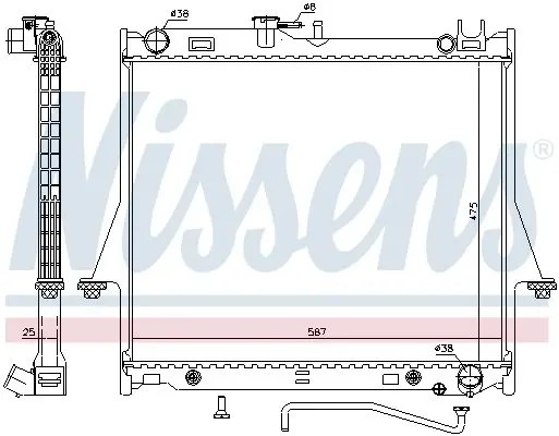 Радiатор nissens 60854