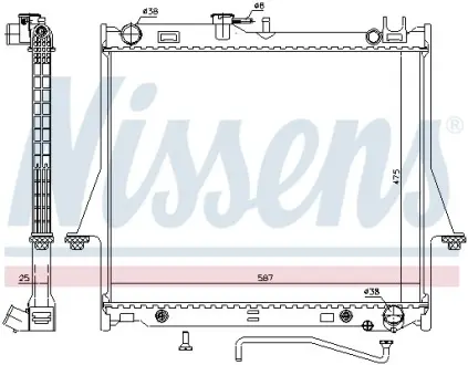 Радiатор nissens 60854