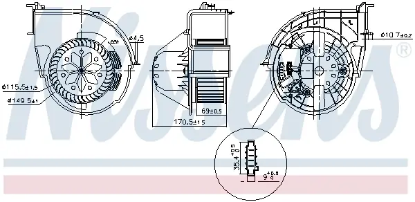 Вентилятор салону nissens 87416