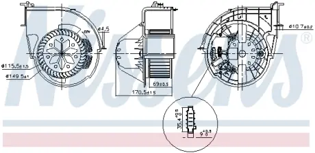 Вентилятор салону nissens 87416