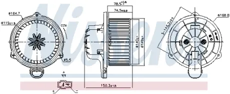 Вентилятор салону Nissens 87510