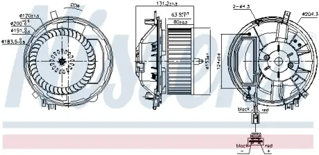 Вентилятор салону nissens 87527