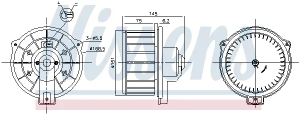 Вентилятор салону nissens 87615