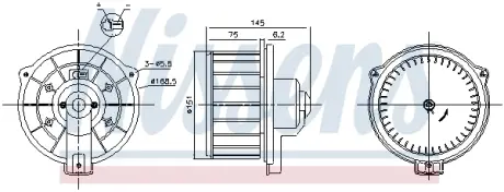 Вентилятор салону nissens 87615 Тойота Рав-4