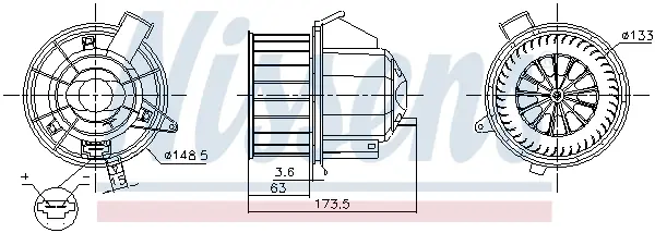 Вентилятор салону nissens 87617