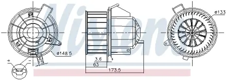Вентилятор салону nissens 87617 Ситроен С3