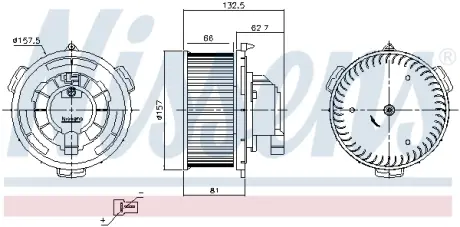 Вентилятор салону Nissens 87650