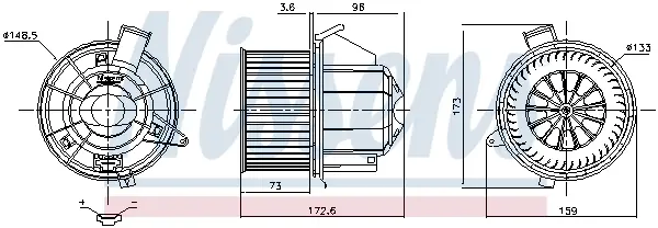 Вентилятор салону nissens 87679