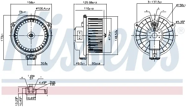 Вентилятор салону nissens 87845