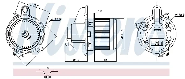 Вентилятор салону nissens 87846