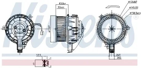 Вентилятор салону nissens 87852