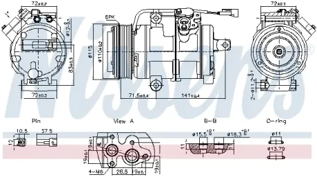 Комплект зчеплення в зборі nissens 891060