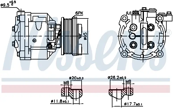 Комплект сцепления в сборе nissens 891078