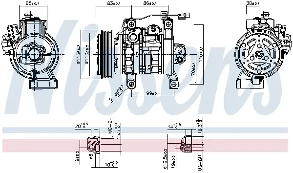 Комплект сцепления в сборе nissens 891130