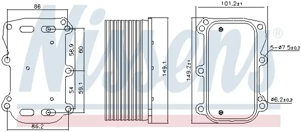 Радіатор оливний nissens 90876