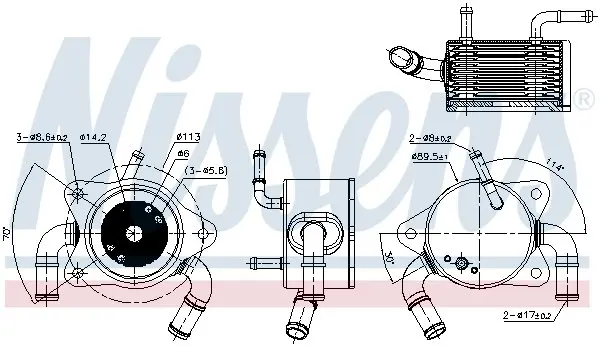 Охолоджувач мастила nissens 91180