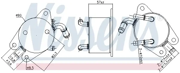 NISSENS TOYOTA Оливний радіатор (без корпуса) RAV 4 III 2.0 4WD 08-, RAV 4 IV 2.0 12- nissens 91291