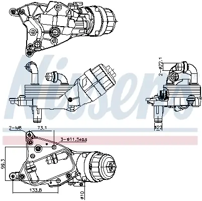 Радіатор охолодження оливи Nissens 91349 (фото 1)
