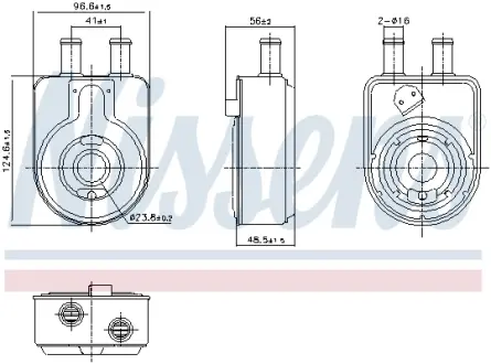 Радіатор охолодження оливи nissens 91448 Hyundai Санта фе 3