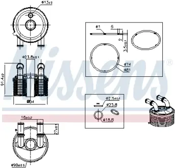Радіатор оливний Nissens 91507