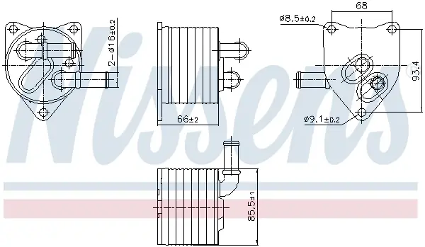 Оливний радітор nissens 91512