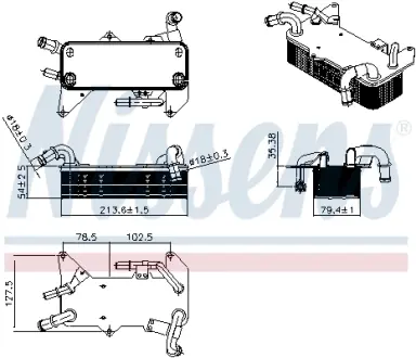 Радіатор оливний Nissens 91579