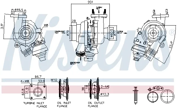 NISSENS VOLVO Турбіна S60 II, V70 III, XC60 I, XC70 II nissens 93607