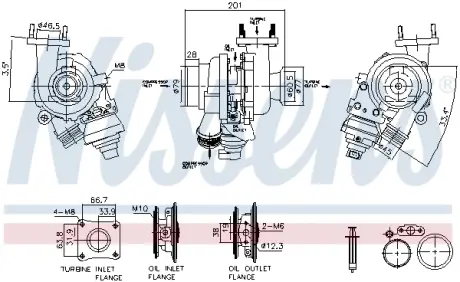 NISSENS VOLVO Турбіна S60 II, V70 III, XC60 I, XC70 II nissens 93607 Вольво S80