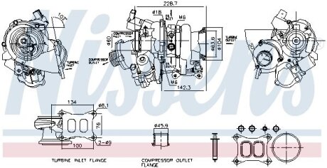 VW Турбіна GOLF VII 13-, PASSAT B8, TIGUAN, SKODA, AUDI nissens 93632