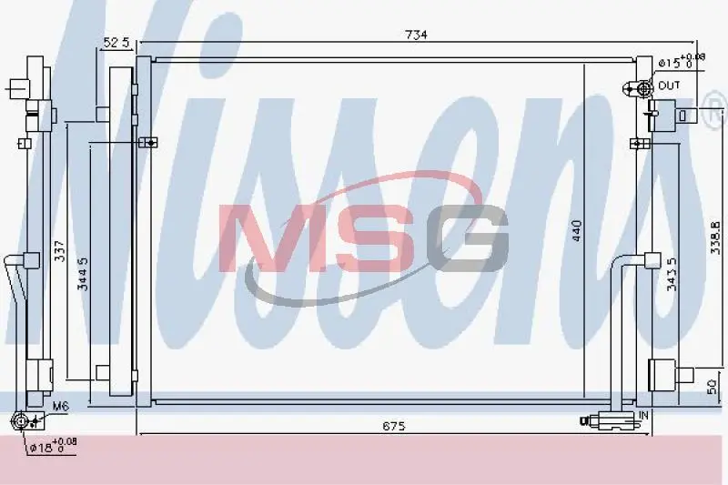 Радіатор кондиціонера nissens 940452