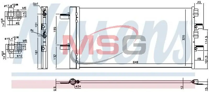 Радіатор кондиціонера nissens 940741