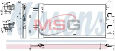 Радіатор кондиціонера nissens 940741 Бмв 2 Series
