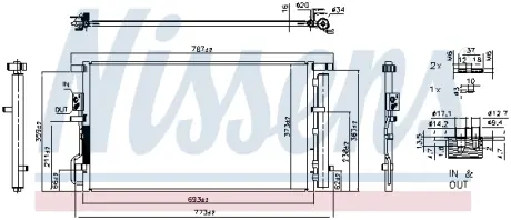 Радіатор кондиціонера nissens 940939 Hyundai Туксон