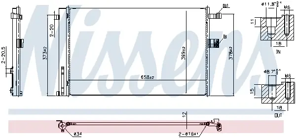 Радіатор кондиціонера nissens 941356
