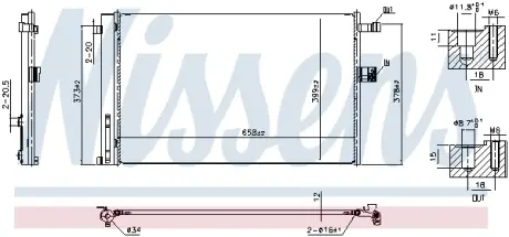 Радіатор кондиціонера nissens 941356 Бмв Х6