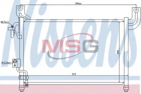 NISSENS FORD Радіатор кондиціонера (конденсатор) Ranger 02-, Mazda B-Serie Nissens 94729