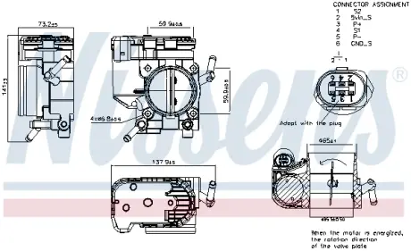 Корпус дросельної заслiнки Nissens 955083