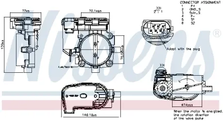 Корпус дросельної заслiнки nissens 955138 Мерседес SL-Class