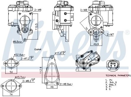 Клапан EGR nissens 98241 на Рено Меган 2