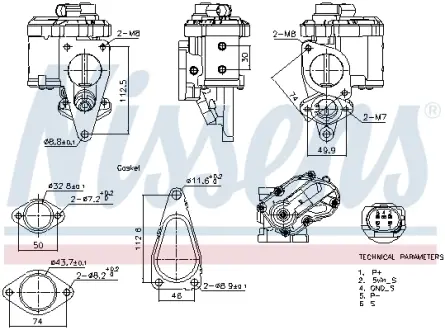 Клапан EGR Nissens 98241
