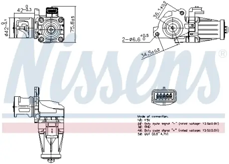 Клапан EGR Nissens 98376