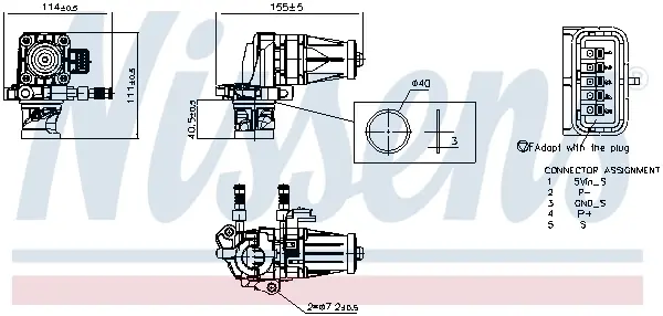 Клапан EGR nissens 98407