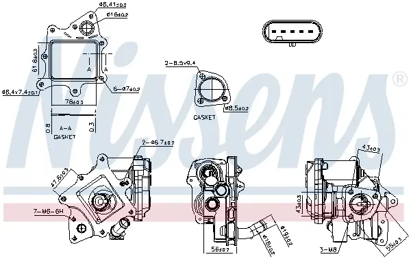 Клапан EGR nissens 98524