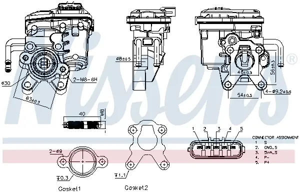 NISSENS NISSAN Клапан системи рециркуляції ВГ RENAULT nissens 98555