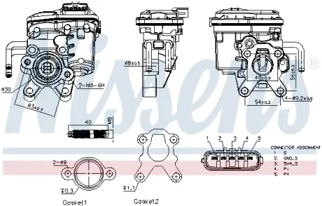 NISSENS NISSAN Клапан системи рециркуляції ВГ RENAULT nissens 98555 Ниссан Патрол y61