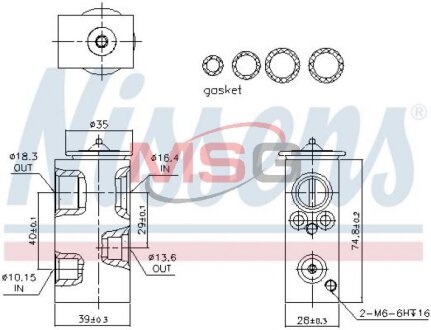 Розширювальний клапан кондиціонера nissens 999345