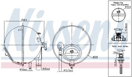 Бачок компенсаційний First Fit nissens 996186 на Мерседес Viano w639