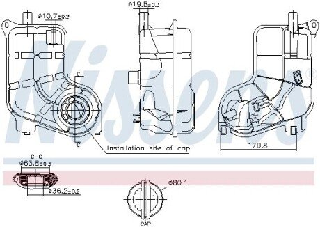 Бачок компенсійний nissens 996287 на Ауди А6 с5